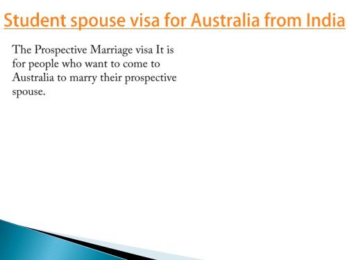 student spouse visa for australia from india