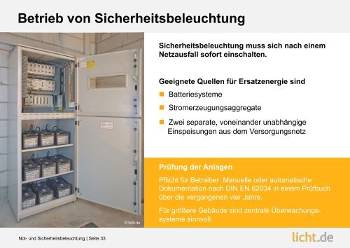 Präsentation: Not- und Sicherheitsbeleuchtung