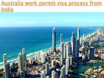 australia work permit visa process from india