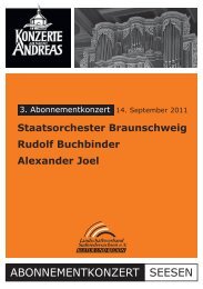 3. Abonnementkonzert - Konzerte an Sankt Andreas