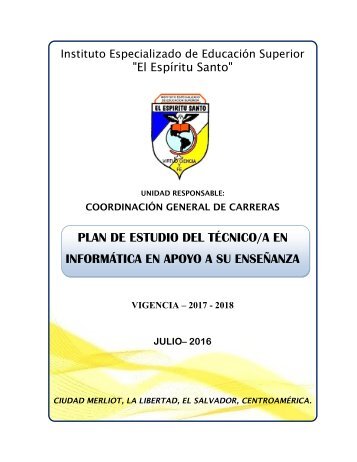 PLAN DE ESTUDIO DEL TECNICO EN COMPUTACION MINED (1)