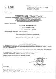 Certificat LNE Télécardia et Cardialys