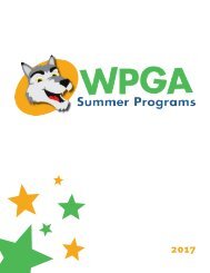 WPGA Summer Programs Brochure 2017