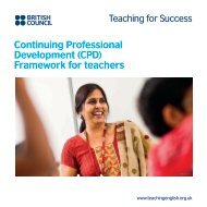 British Council CPD Framework for Teachers 