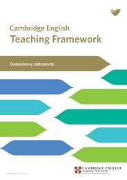 Cambridge English Teaching Framework