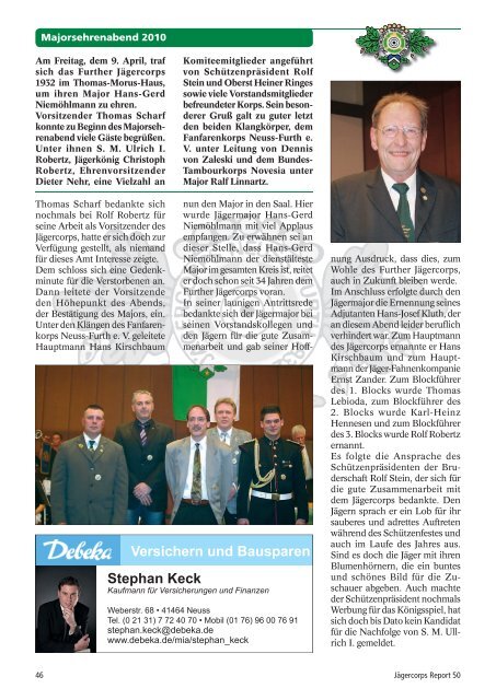 Jubiläums- Ausgabe Jägercorps-Report Jubiläums-Ausgabe Die ...