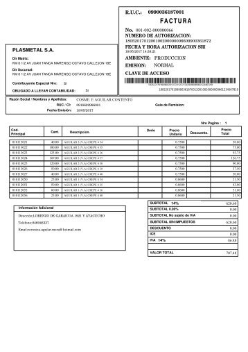 Comprobante Factura 001-002-000000066