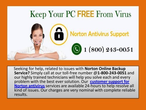 1 (800) 204-4122 Norton Online Backup Support Number