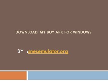 Download  My Boy APK for Windows