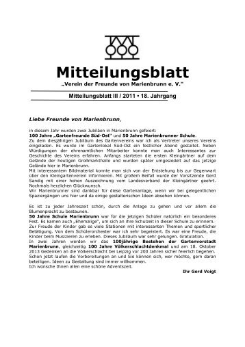 Mitteilungsblatt - Verein der Freunde von Marienbrunn