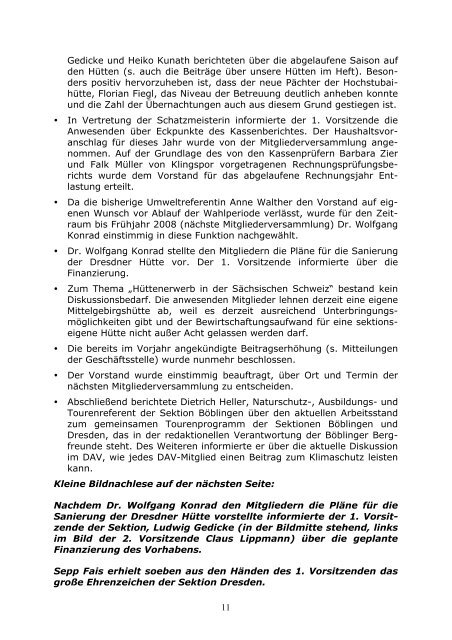 Heft Nr. 16 Juli 2007 - Deutscher Alpenverein Sektion Dresden