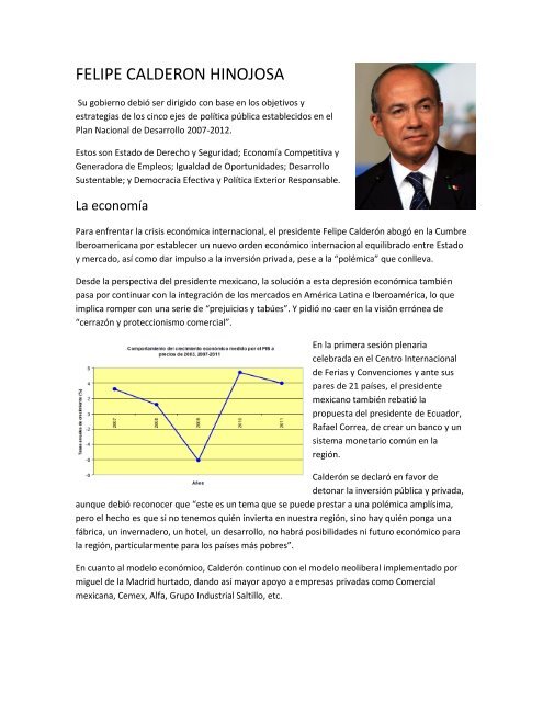 Arriba 64+ imagen modelo economico felipe calderon