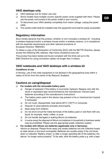 Sony SVS13A1Y9E - SVS13A1Y9E Documents de garantie Croate