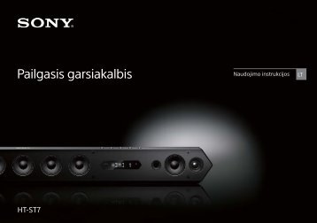 Sony HT-ST7 - HT-ST7 Mode d'emploi Lituanien