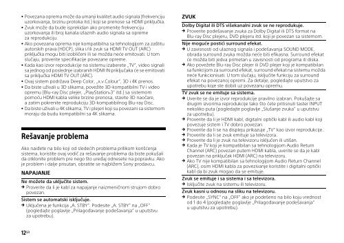 Sony HT-ST7 - HT-ST7 Guide de r&eacute;f&eacute;rence Serbe