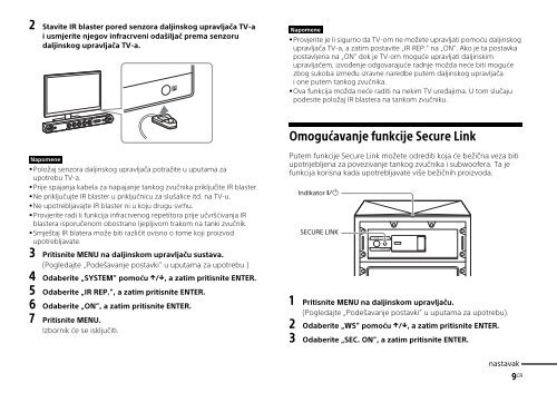 Sony HT-ST7 - HT-ST7 Guide de r&eacute;f&eacute;rence Croate