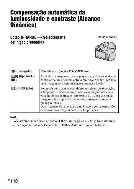 Sony SLT-A35K - SLT-A35K Consignes d&rsquo;utilisation Portugais