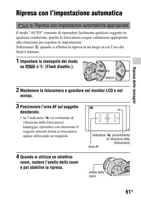 Sony SLT-A35K - SLT-A35K Consignes d&rsquo;utilisation Italien