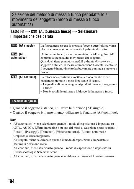Sony SLT-A35K - SLT-A35K Consignes d&rsquo;utilisation Italien