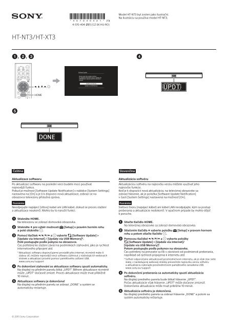 Sony HT-NT3 - HT-NT3 Autre Roumain