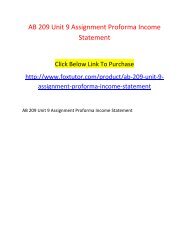 AB 209 Unit 9 Assignment Proforma Income Statement