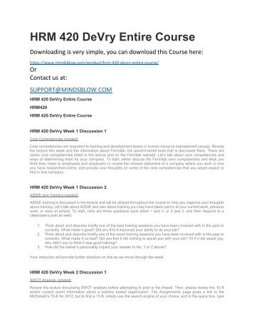 hrm 420 final Please check the question below there are six (6) essay questions be very thorough and specific in your answers i want to see you use the textbook and other. hrm 420 final Please check the question below there are six (6) essay questions be very thorough and specific in your answers i want to see you use the textbook and other.
