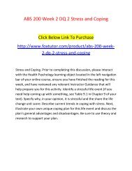 Annotated bibliography on stress management
