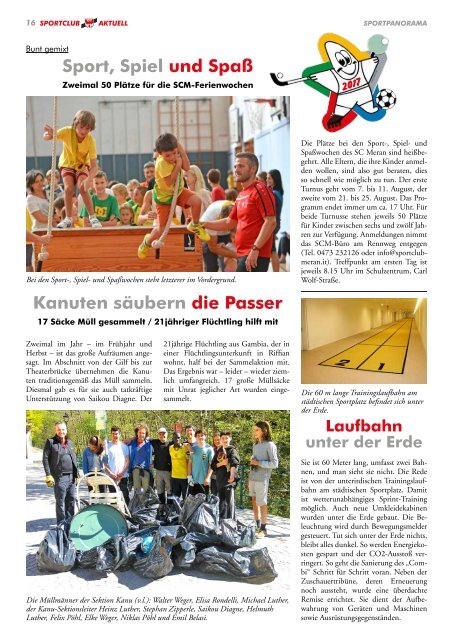 Sportclub Aktuell - Ausgabe Mai 2017