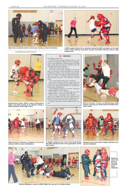 BHS girls get a lesson in self defense - The Sentinel