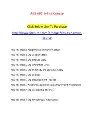 ABS 497 All Assignments