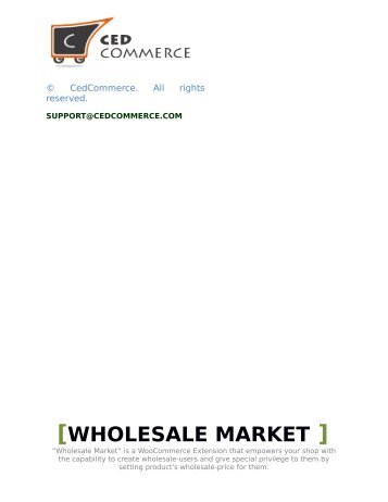 Wholesale Market | WooCommerce Extension – CedCommerce