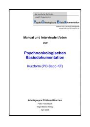 Psychoonkologischen Basisdokumentation - PO-Bado