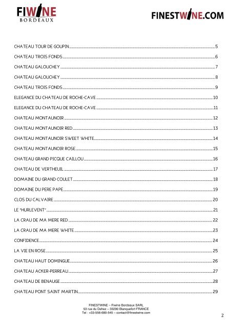 TECHNICAL SHEETS