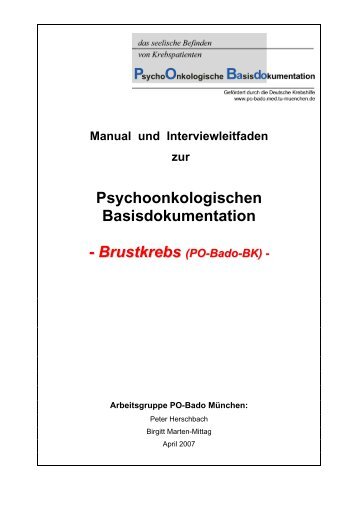 Psychoonkologischen Basisdokumentation - Brustkrebs - PO-Bado