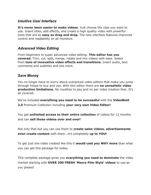 VideoBold 2.0 review - VideoBold 2.0 (MEGA) $23,800 bonuses