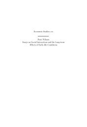 Economic Studies 120 Peter Nilsson Essays on Social Interactions ...