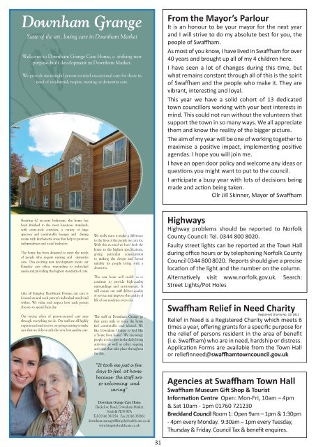 Swaffham Newsletter