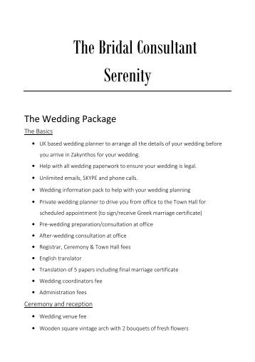 14. Prices - Argassi - Serenity wedding and reception 2017