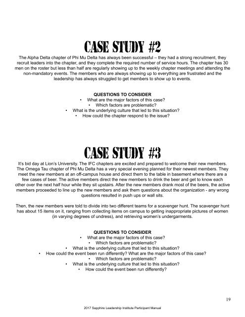 SLI PARTICIPANT GUIDE