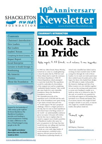 Shackleton Foundation Newsletter May 2017