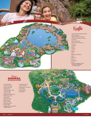02.WDW p3 Epcot Disneys Animal Kingdom map SPAN