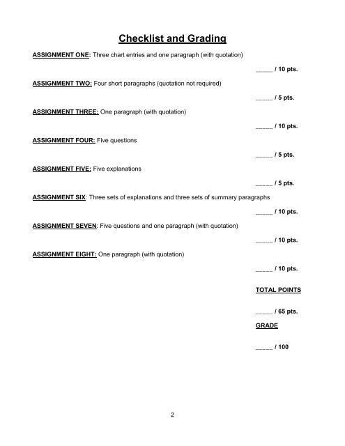 Semester 2 Activities