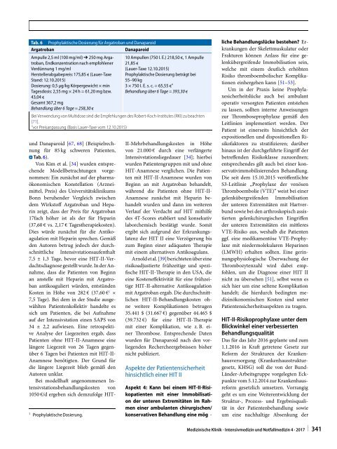 09 Die heparininduzierte Thrombozytopenie (HIT II)