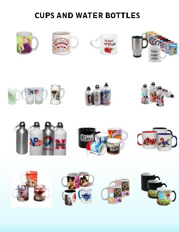 CUPS AND WATER BOTTLES PAGE CATALOGUE