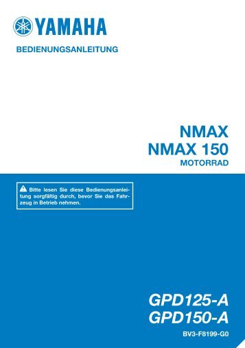 Yamaha NMAX 125 - 2017 - Manuale d'Istruzioni Deutsch