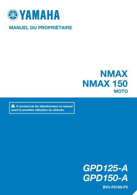 Yamaha NMAX 150 - 2017 - Manuale d'Istruzioni Fran&ccedil;ais