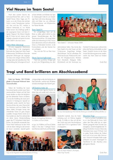 Download Clubjournal Vorrunde 09/10 - REGIOfussball.ch