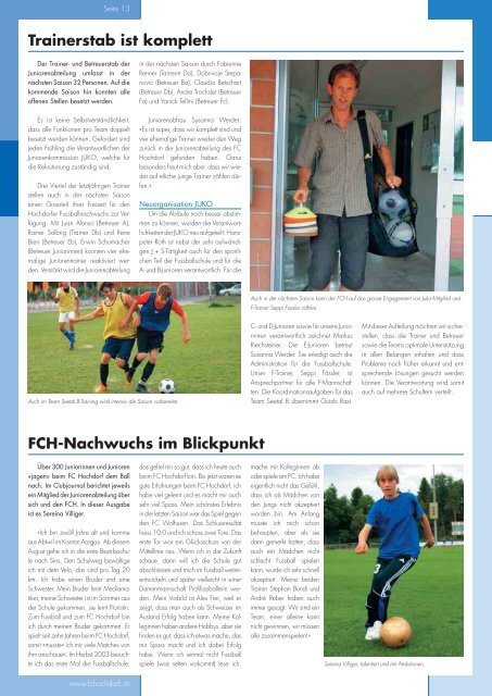 Download Clubjournal Vorrunde 09/10 - REGIOfussball.ch