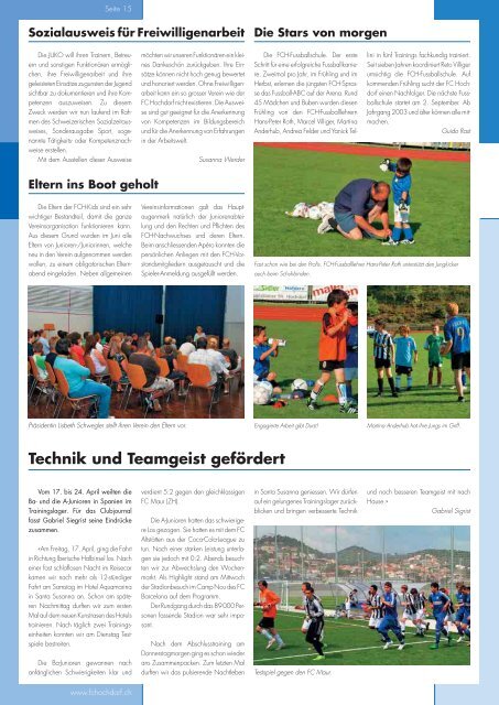 Download Clubjournal Vorrunde 09/10 - REGIOfussball.ch