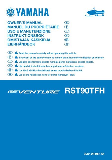Yamaha RS VENTURE TF - 2017 - Manuale d'Istruzioni Suomi